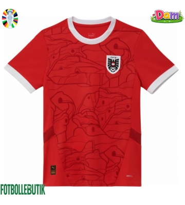 Österrike Hemmatröja Kvinnor EM 2024 Kortärmad